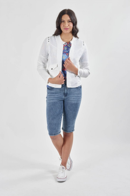 Vassalli Linen Eyelet Jacket