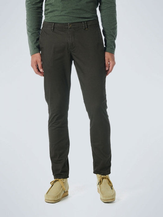 No Excess Chino Casual Trousers-Desert