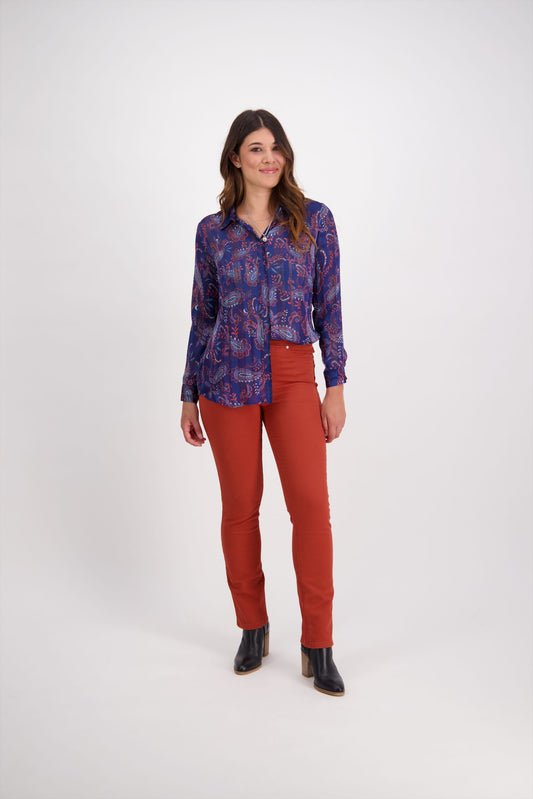 Slim Leg Full Length Knit Denim Pull On 234k