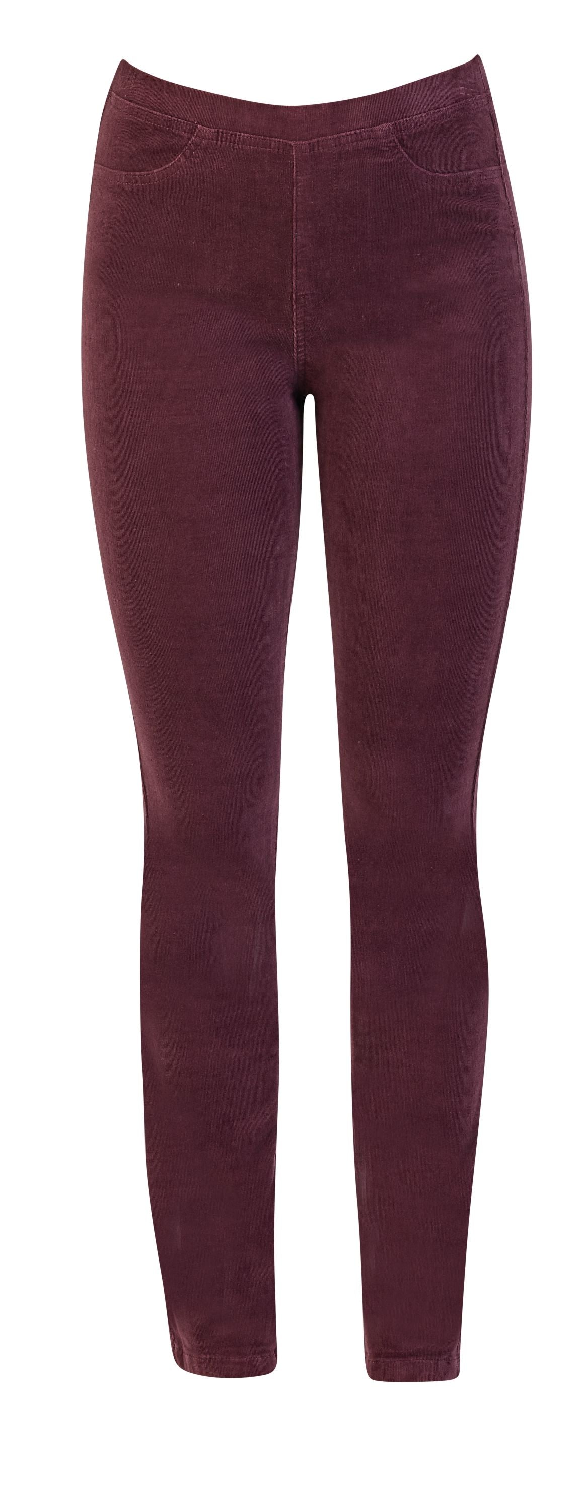 Vassalli Slim Leg Full Length Pull On Cord Pants