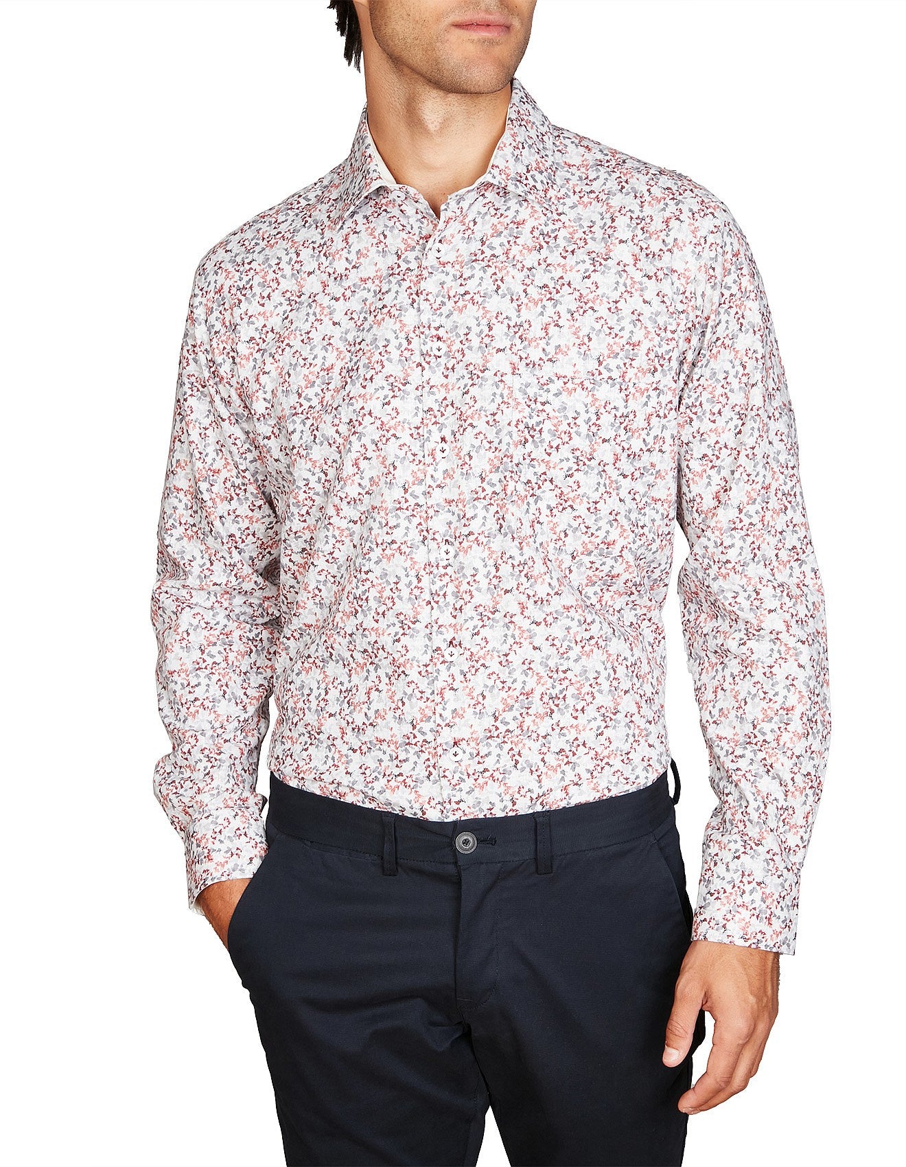 Abelard Painterfly Print Long Sleeve Shirt
