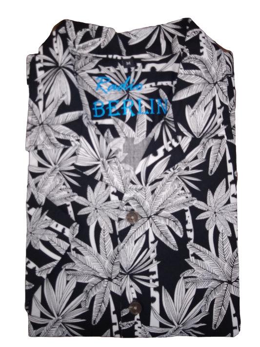 Berlin Black/White Palm Short Sleeve Shirt