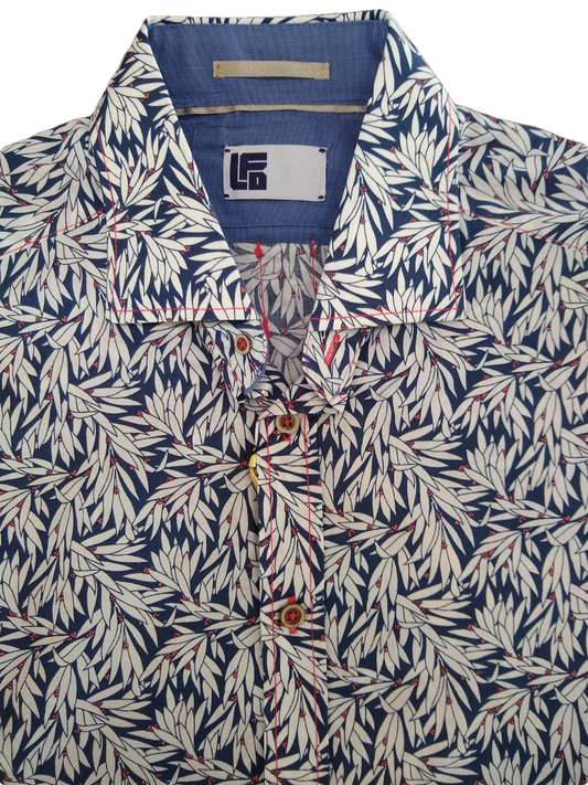 LFD Blue Leaf Short Sleeve Shirt