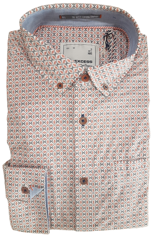 No Excess Digital Print Stretch Long Sleeve Shirt