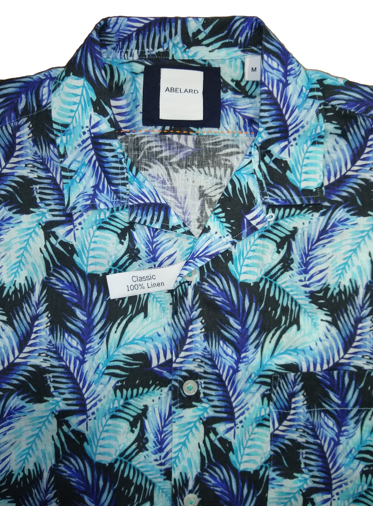 Abelard Stampa Fronti Palm Classic Fit Short Sleeve Shirt