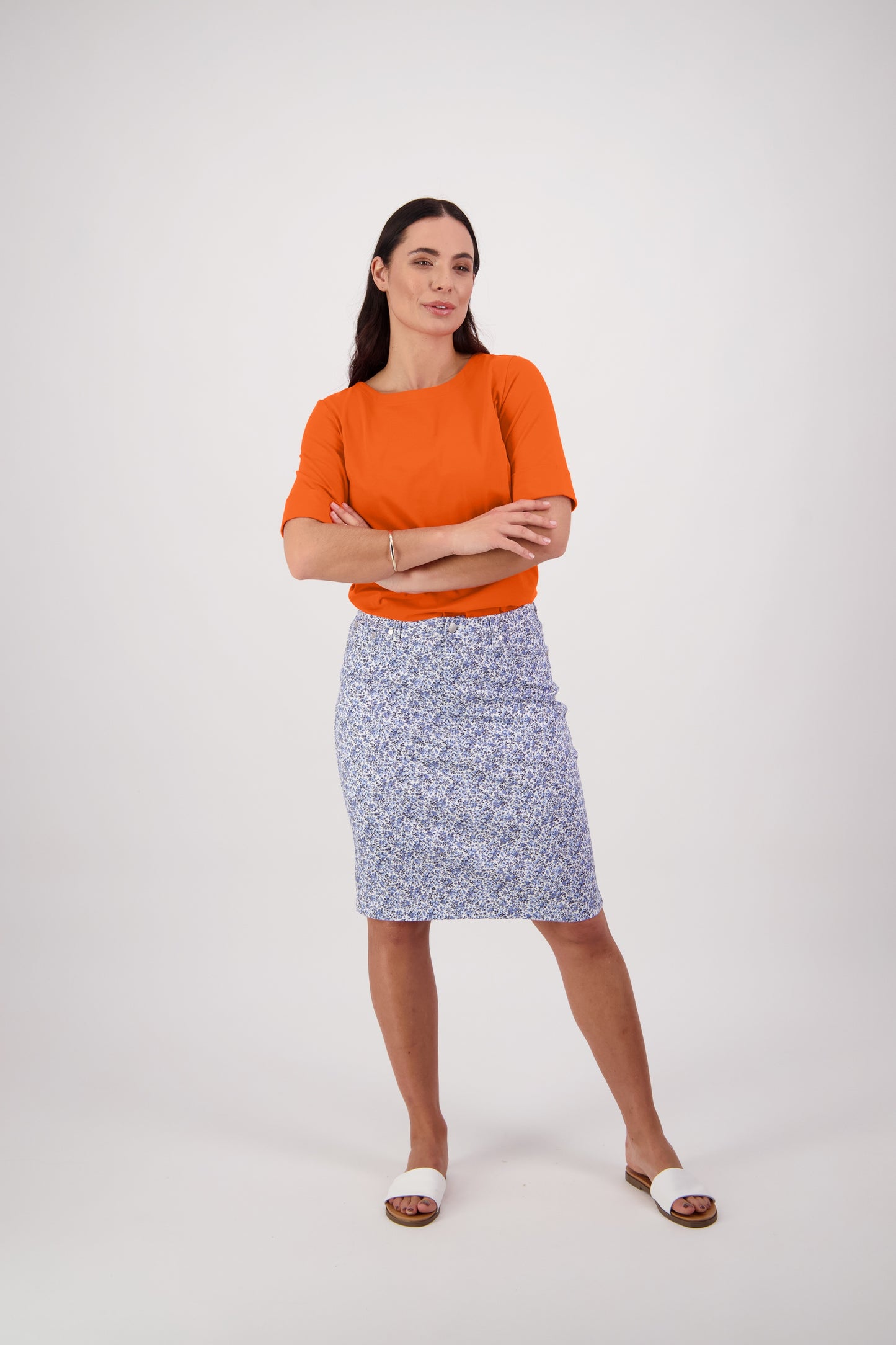 Vassalli Camilla with back vent Denim skirt