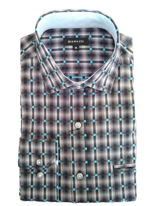 Berlin Dobby Check Long Sleeve Shirt