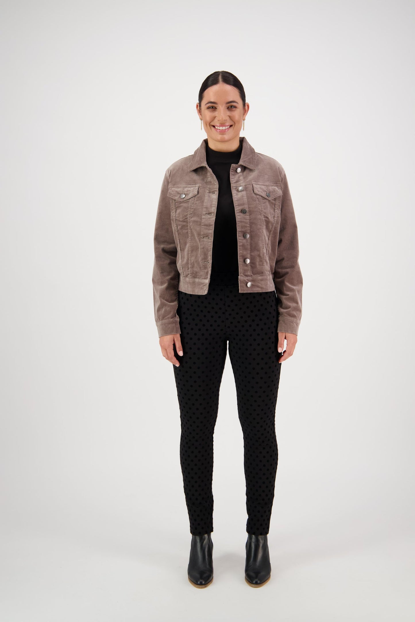 Vassalli Taupe Pinwale Cord Jacket