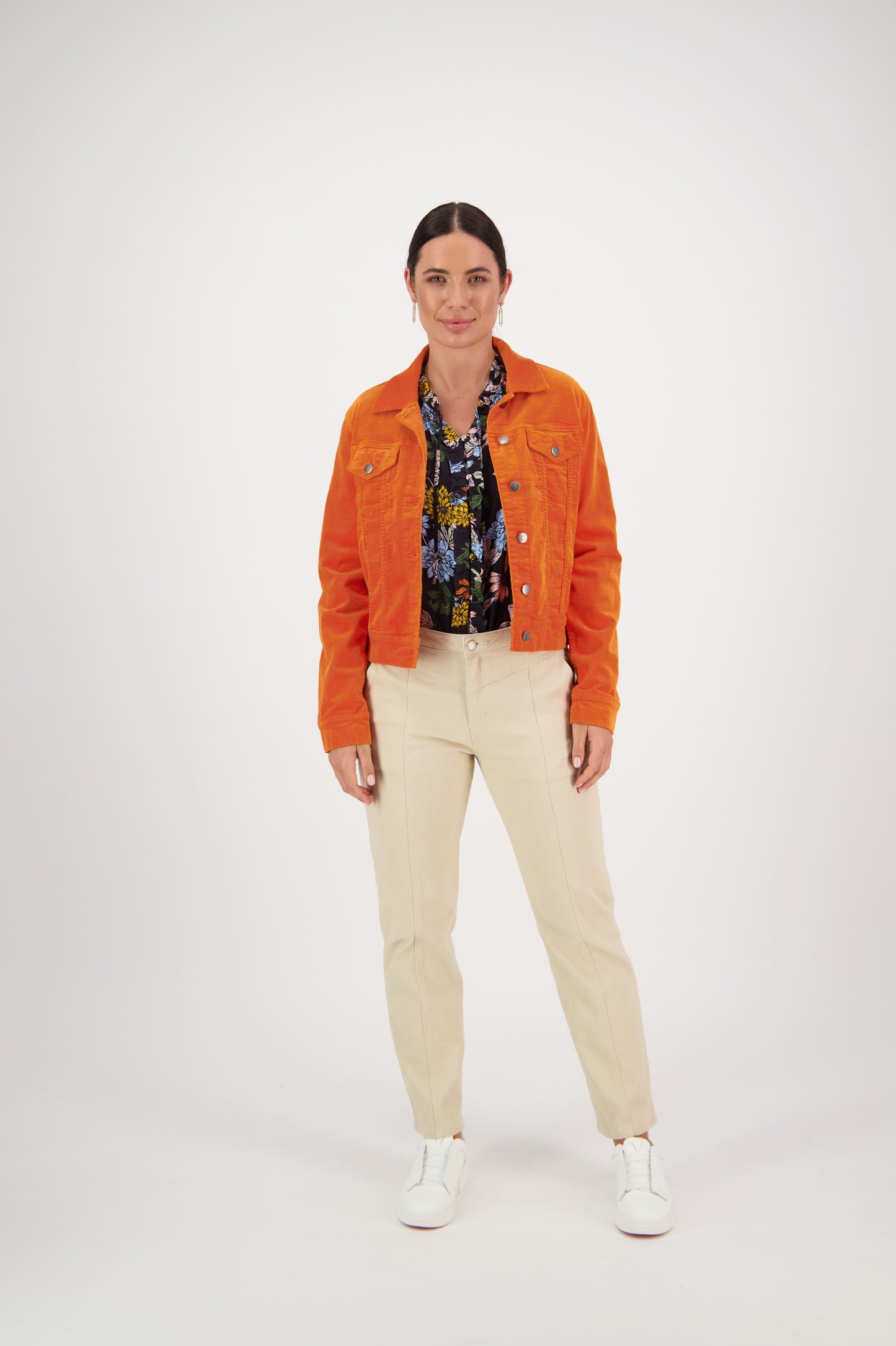 Vassalli Widewale Cord Denim Jacket - Fanta