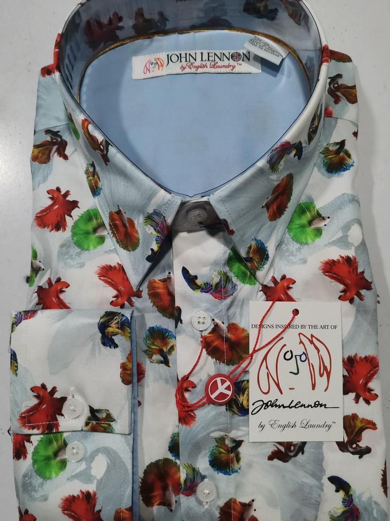 John Lennon Goldfish Print Short Sleeve Shirt