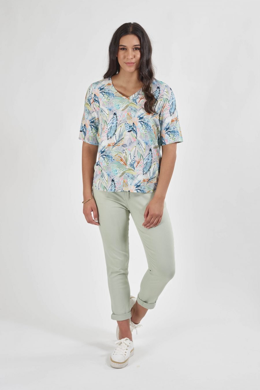 Vassalli V Neck Easy Fit Top