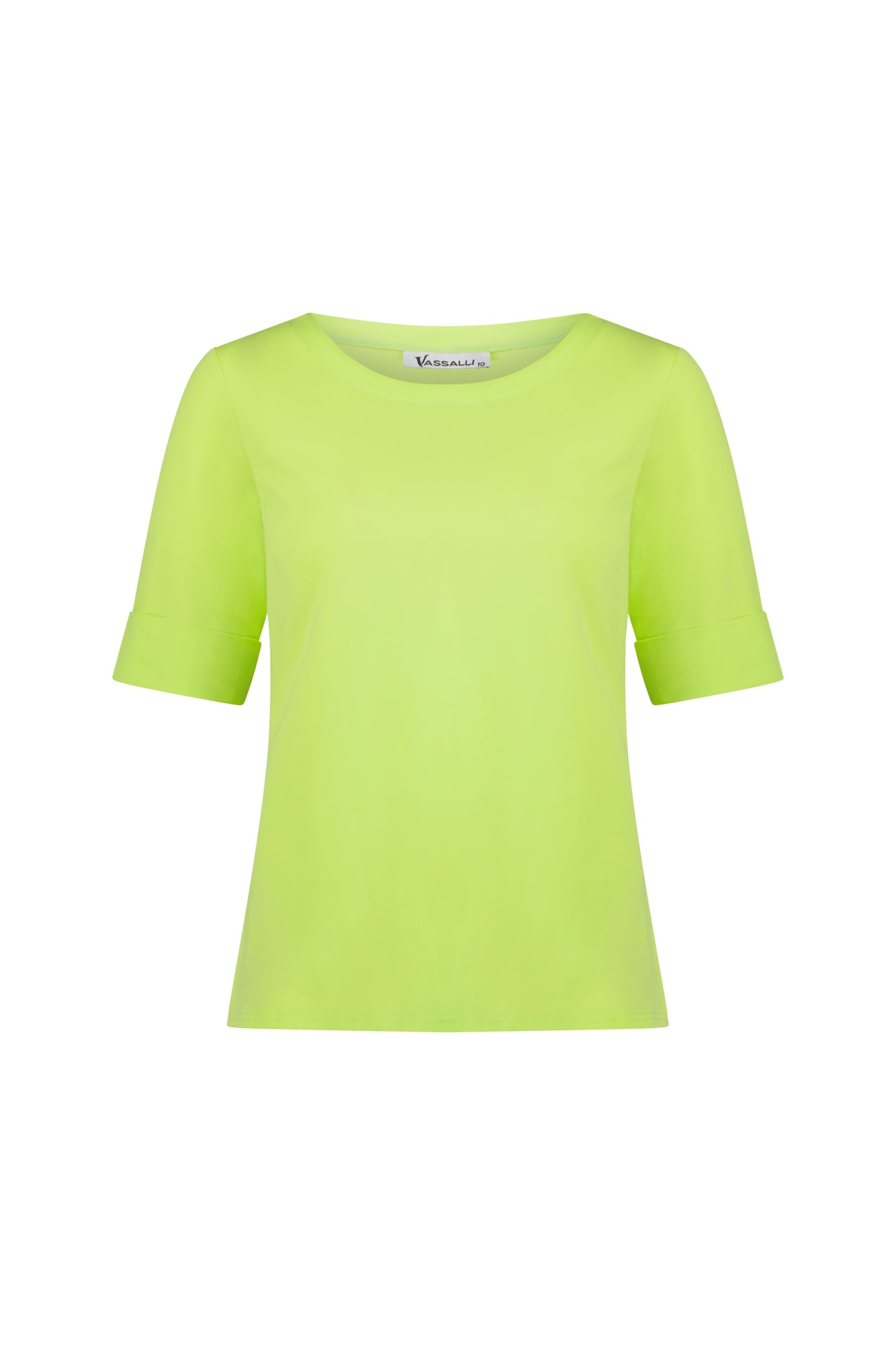 Vassalli Lime Boat Neck T-Shirt