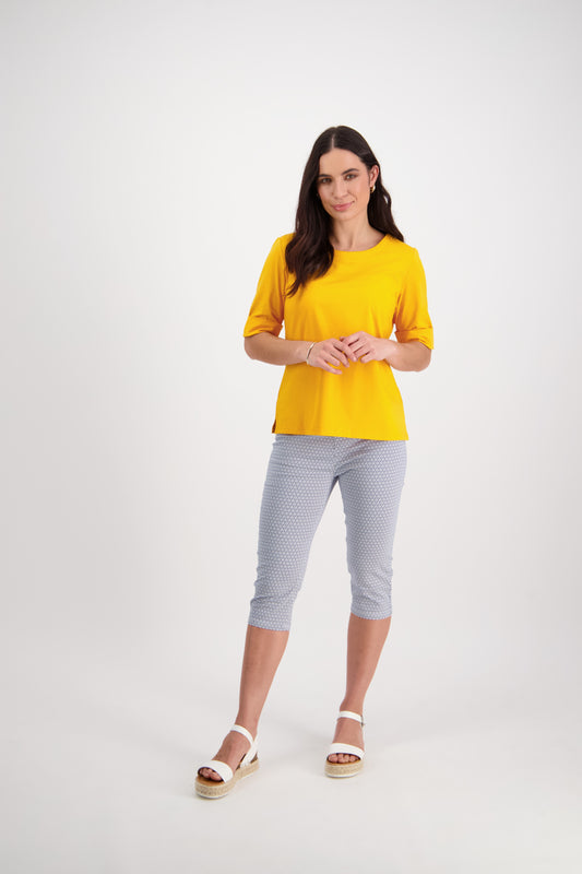 Vassalli Boat Neck Tee - Mango