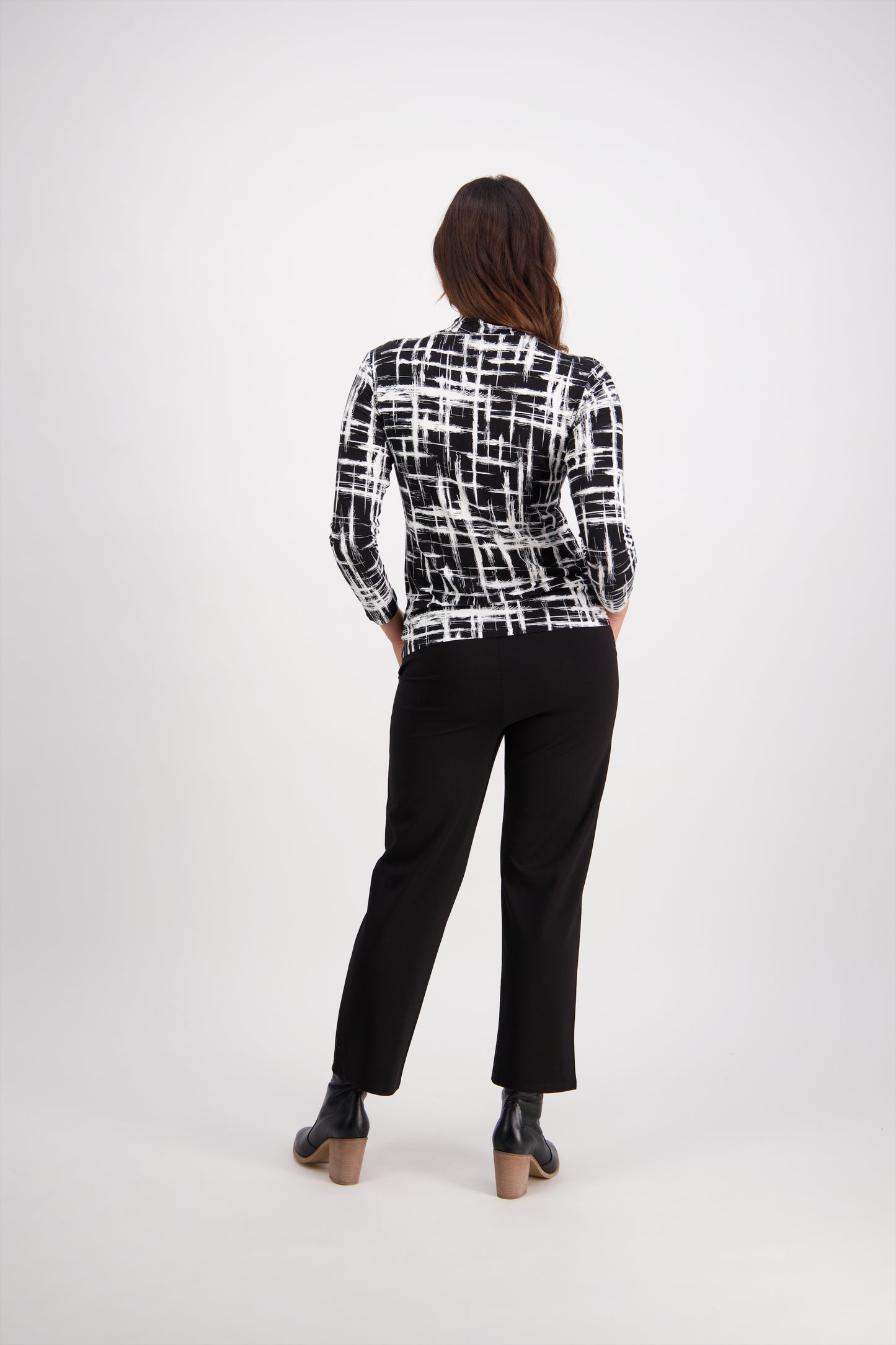 Vassalli Desert Long Sleeve Top with High Neck - 4344