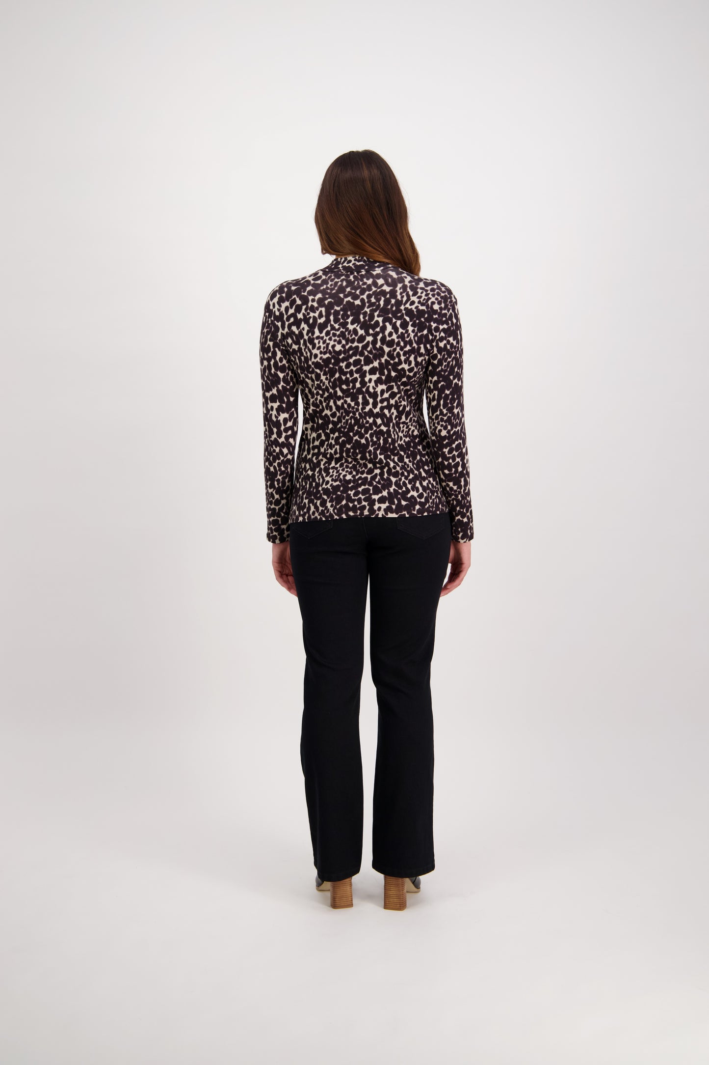 Vassalli Desert Long Sleeve Top with High Neck - 4344