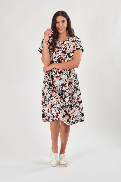 Vassalli Dress with Elasticated Waist 6066