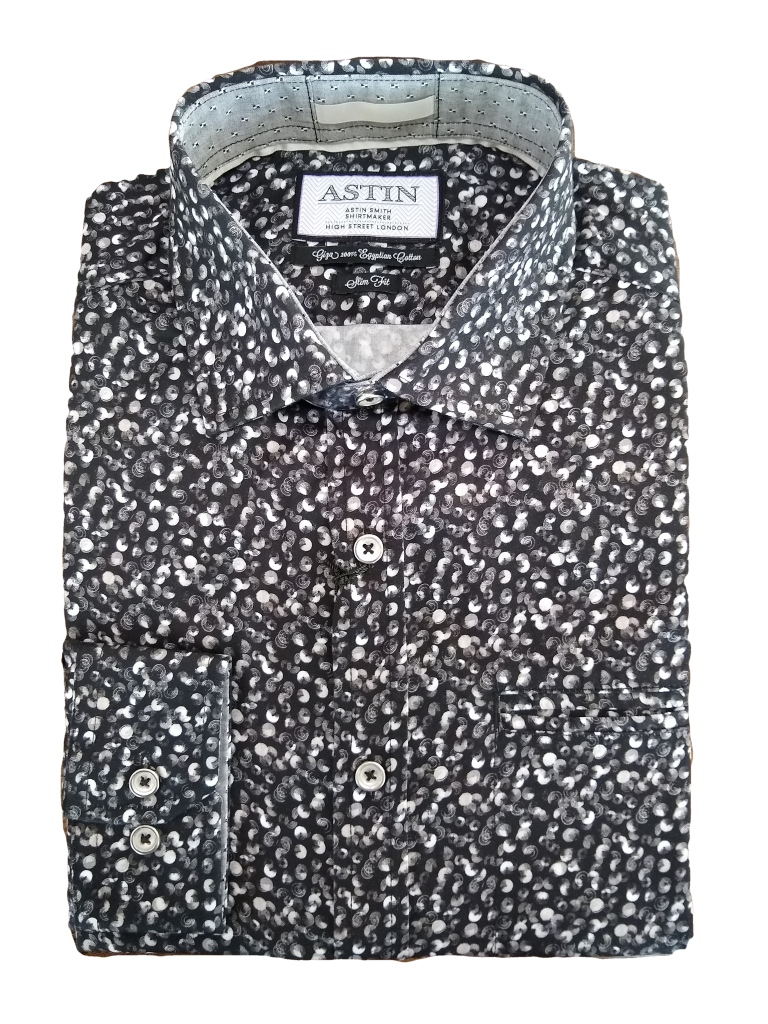 Astin Smith Disc Print Long Sleeve Shirt