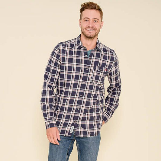 Brakeburn Navy Check Shirt - BBMSHT008013