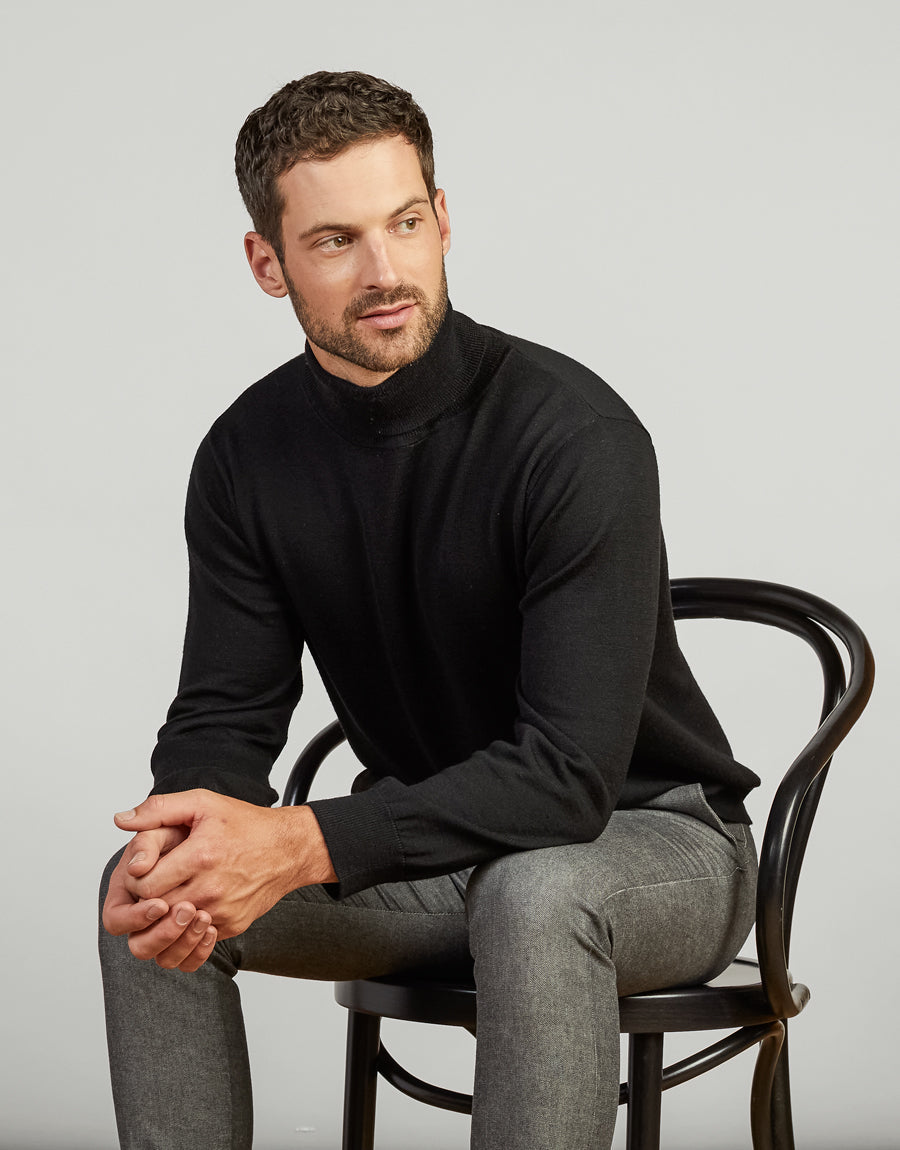 Rembrandt Wanaka Roll Neck Jersey - Black