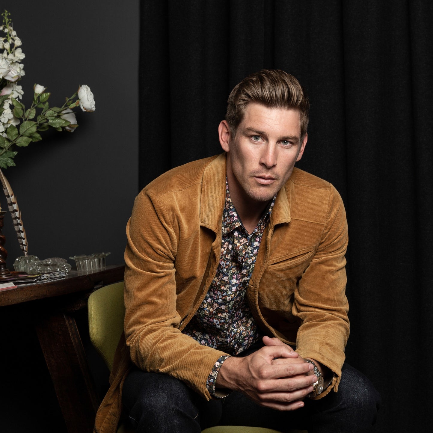 Cutler Leo Corduroy Casual Jacket - Meadow