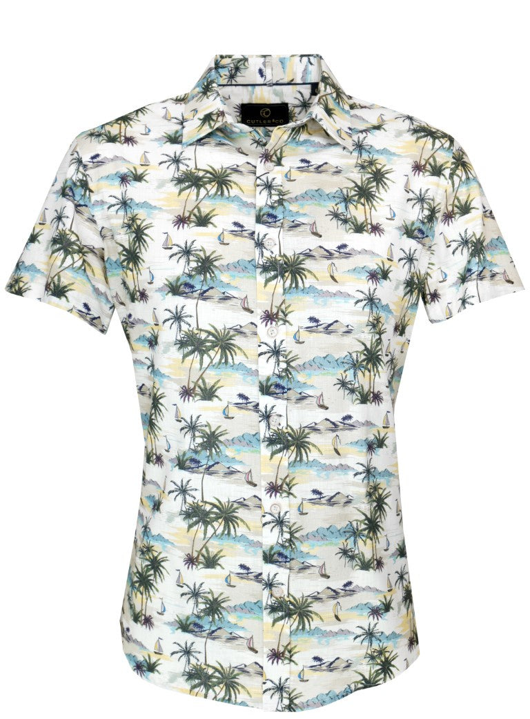 Cutler Brody Cotton/ Linen Short Sleeve Shirt CS21081