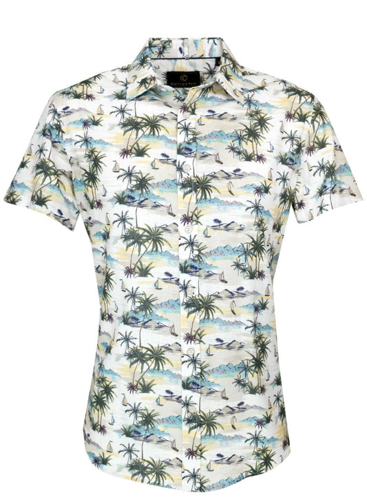 Cutler Brody Cotton/ Linen Short Sleeve Shirt CS21081