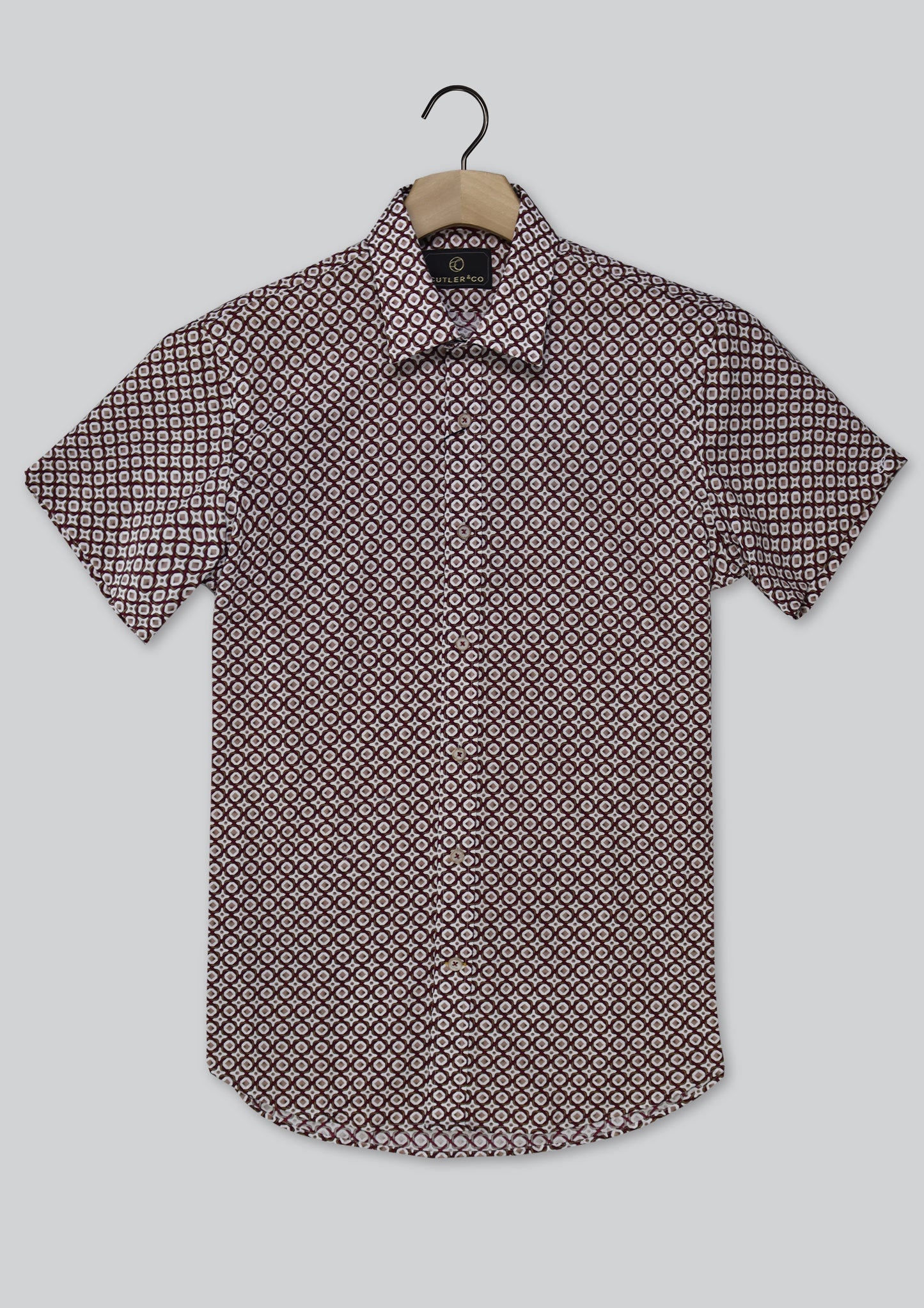 Cutler and Co Brody Cardinal Short Sleeve Shirt