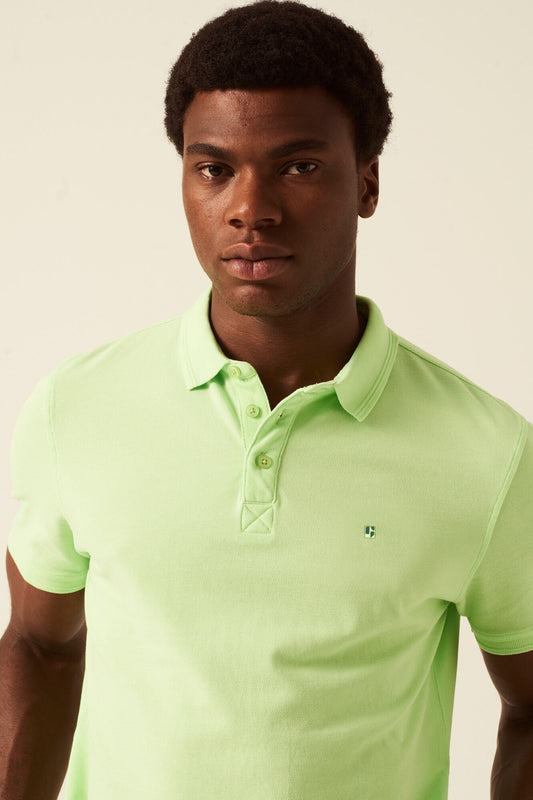 Garcia Short Sleeve Polo Shirt - Soft Lime