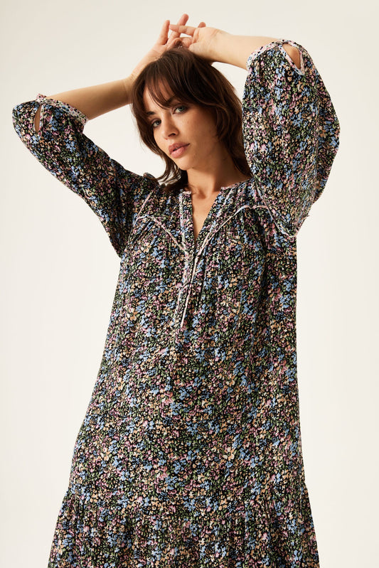 Garcia Black Multi Short Sleeved Dress