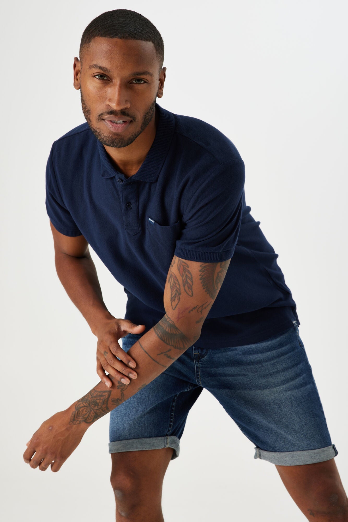 Garcia Russo Dark Used Bermuda Denim Shorts