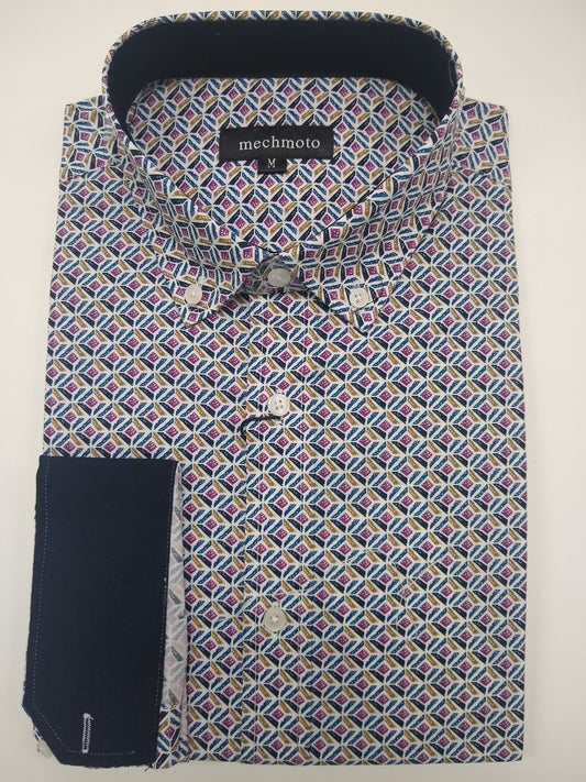 Mechmoto Geo Stretch Long Sleeve Shirt
