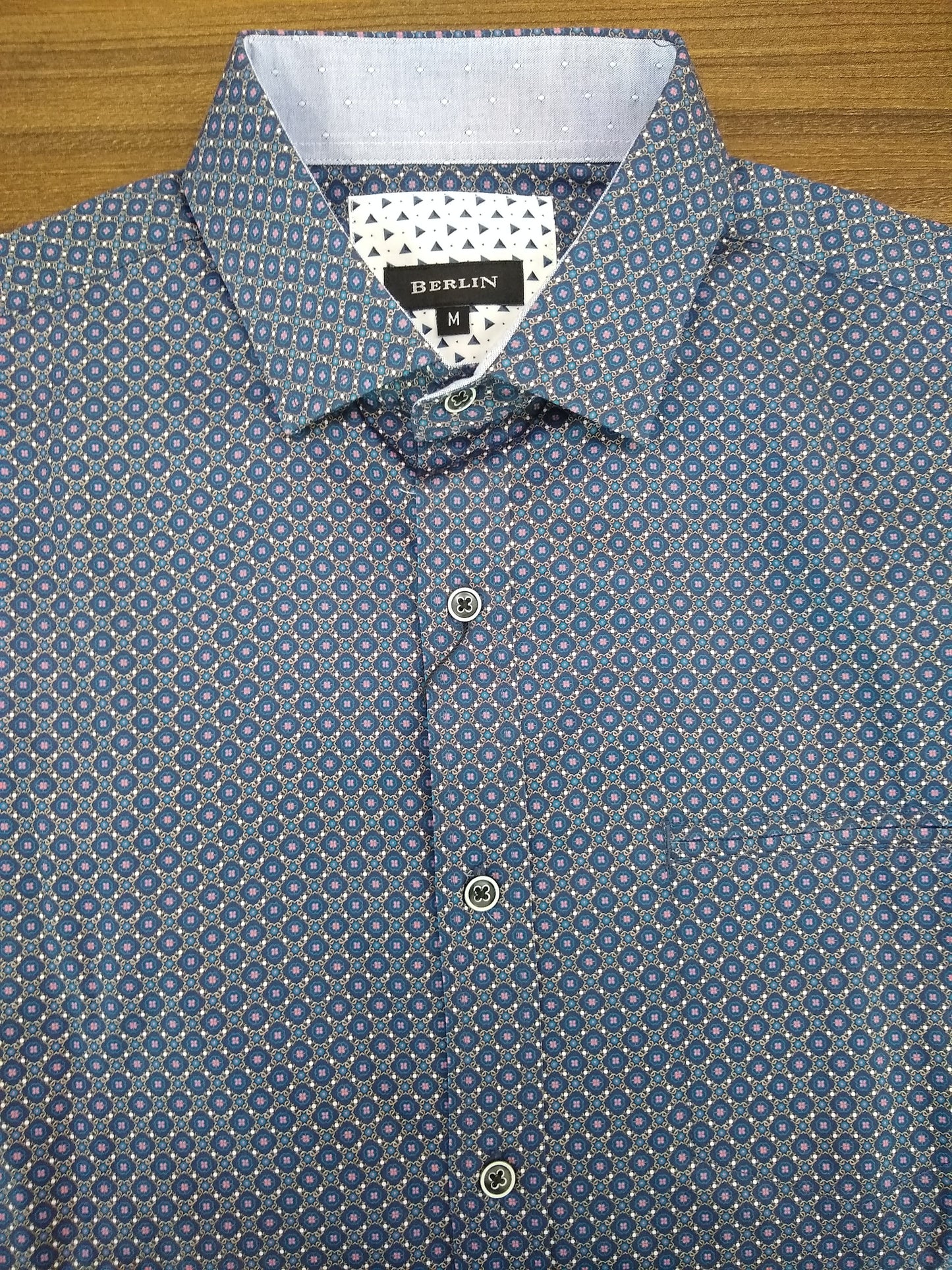 Berlin Multi Porto Satin Long Sleeve Shirt