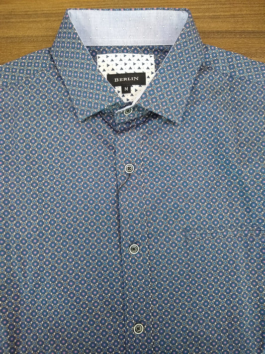 Berlin Multi Porto Satin Long Sleeve Shirt