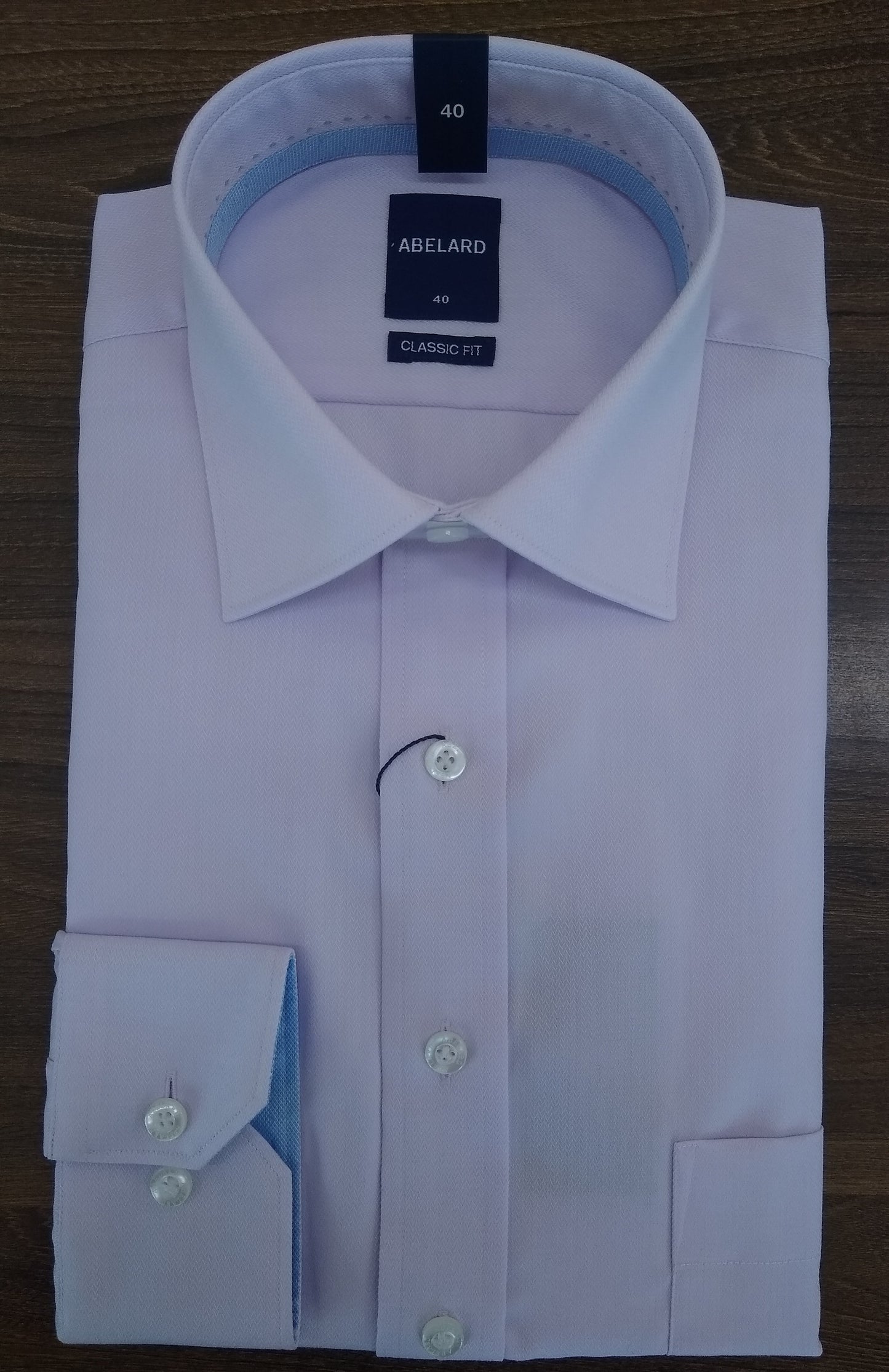 Abelard Light Mauve Classic Fit Long Sleeve Shirt