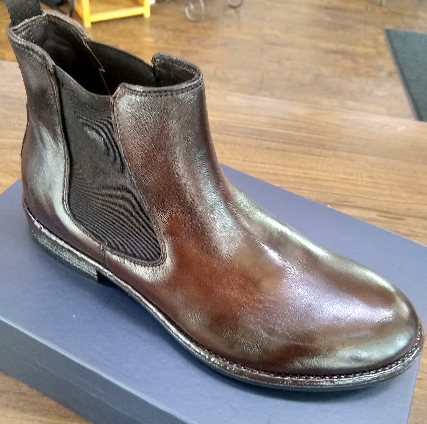 Emporio Italia Dark Brown Pellame Slip On Boot