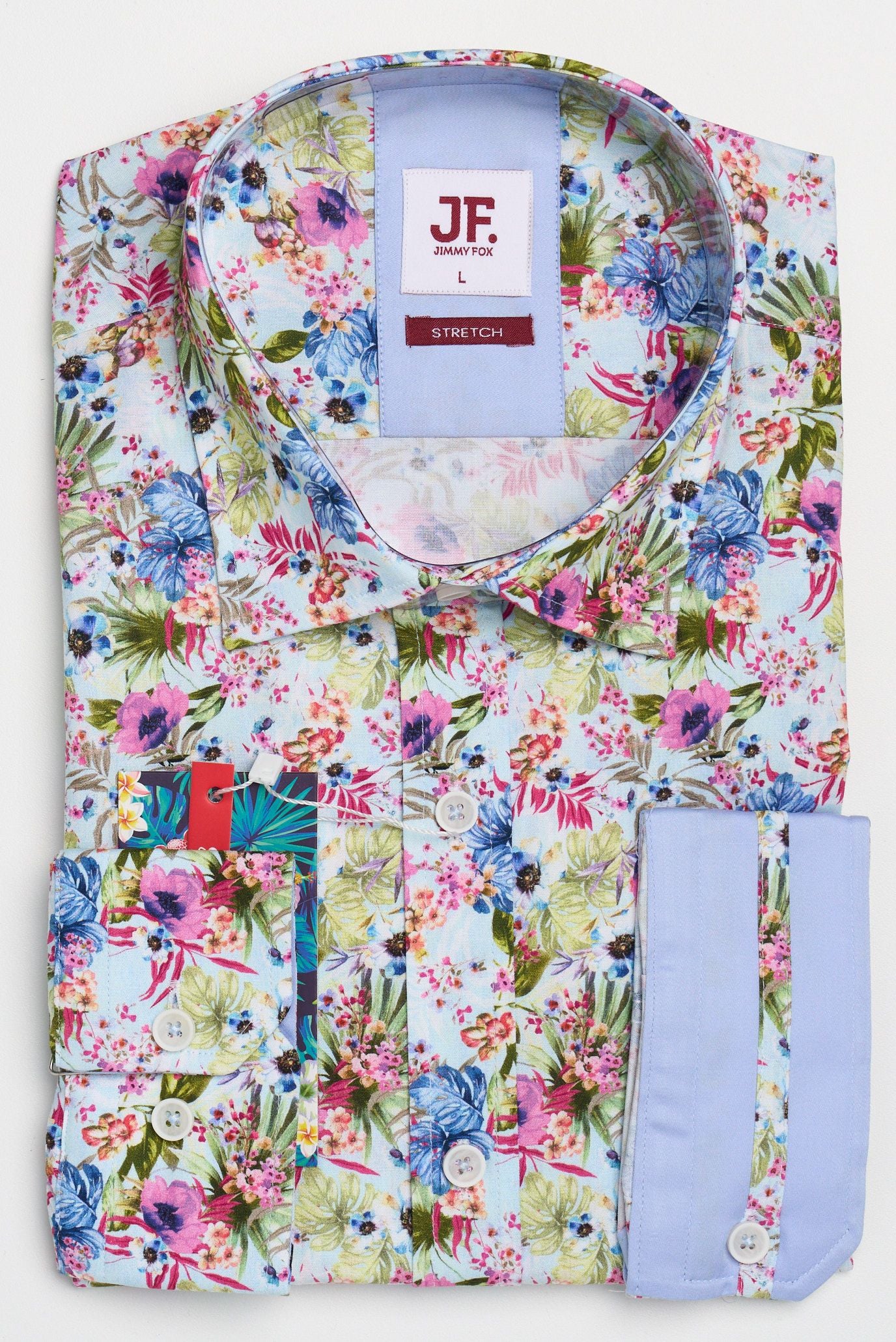 Jimmy Fox Pink Floral Long Sleeve Shirt