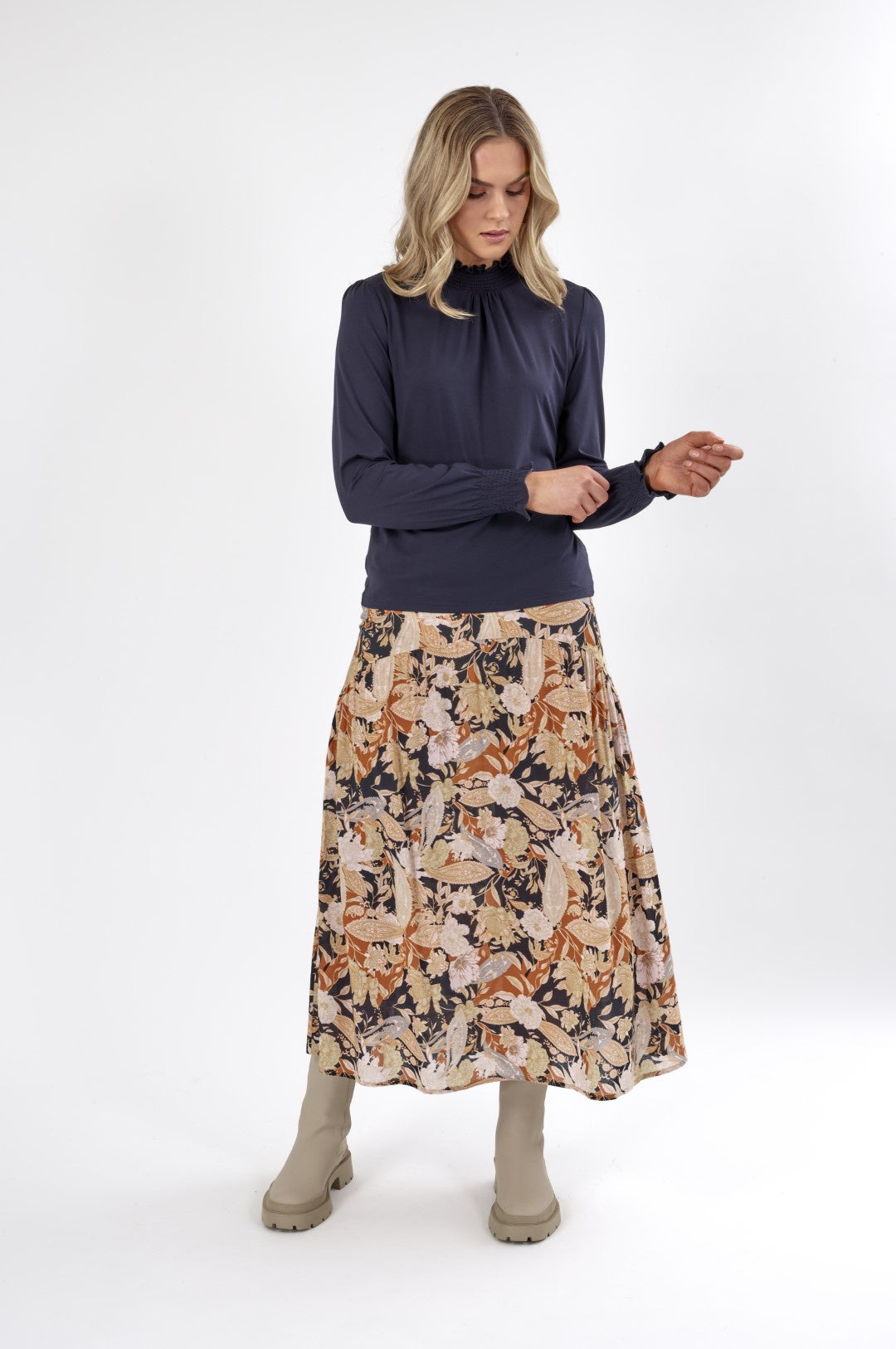 Knewe Miso Long Sleeve Top - Ink