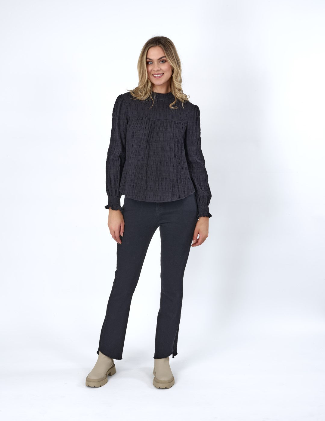 Knewe Tripp Long Sleeve Top - Black