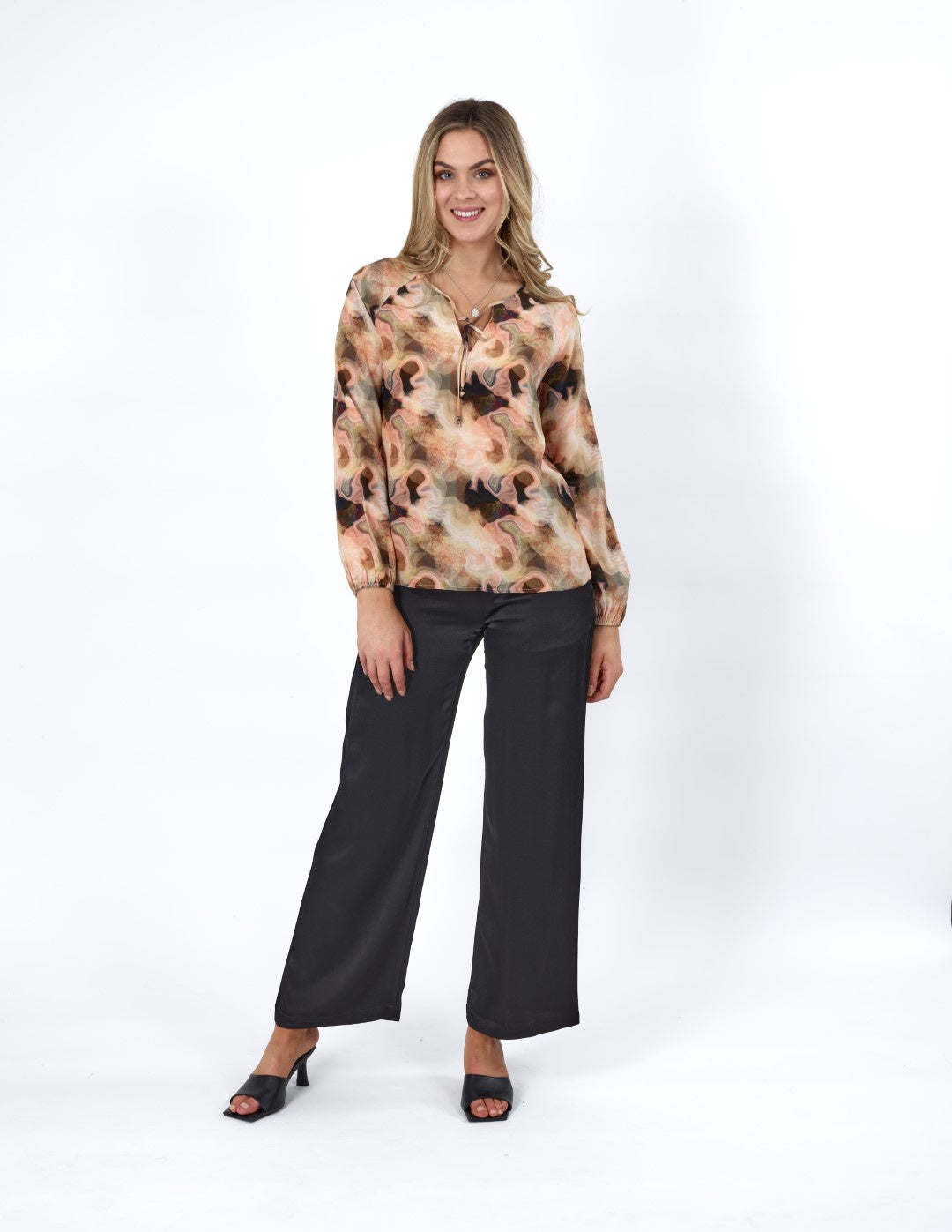Knewe Arabella Long Sleeve Top - Marble Muse