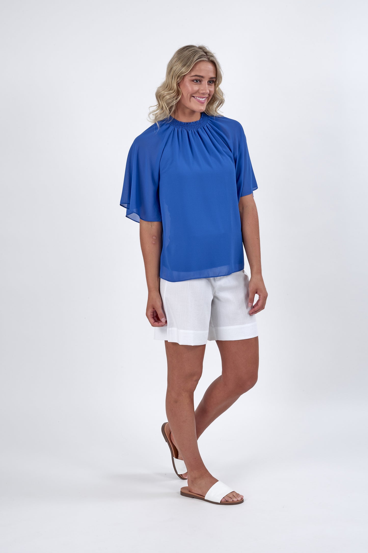Knewe Sapphire River Short Sleeve Round Neck Top