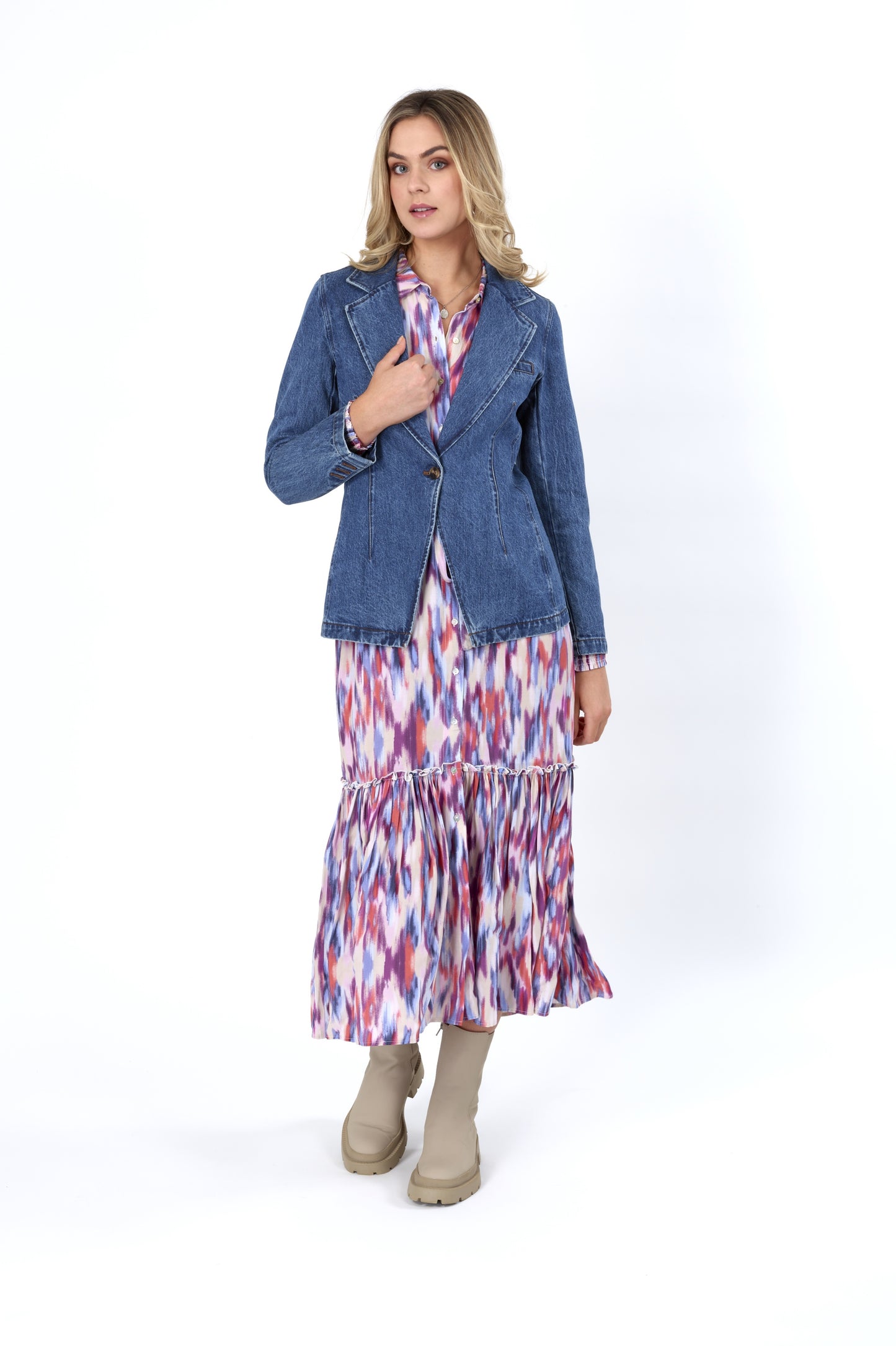 Knewe Chloe Blazer - Denim Wash