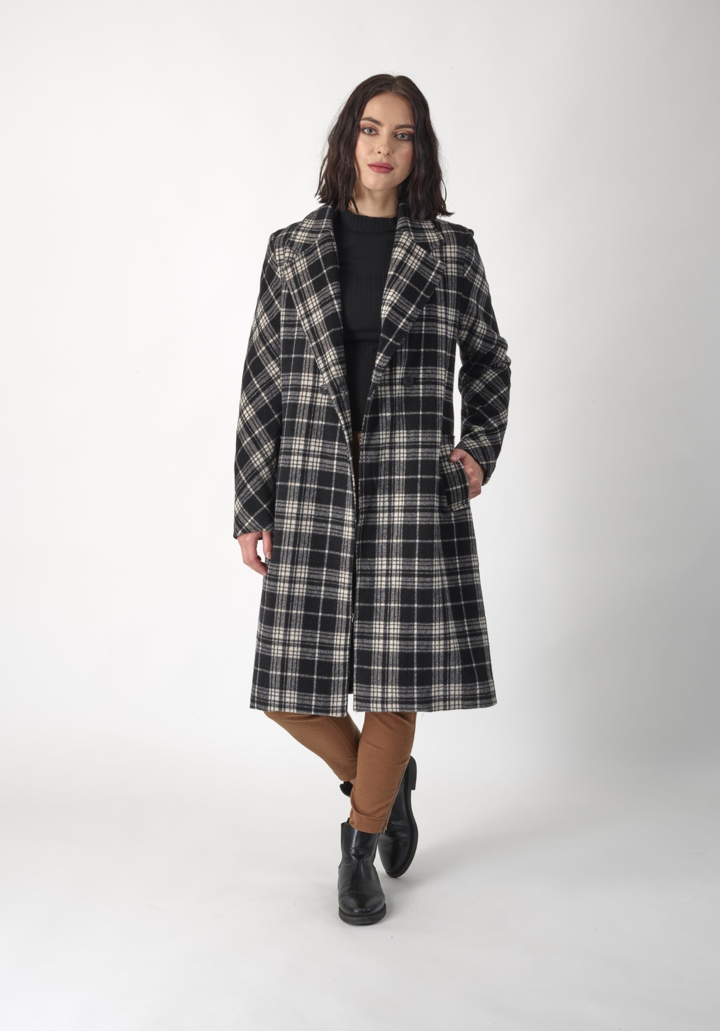 Knewe Ladies Dble Breasted Winter Coat K6018