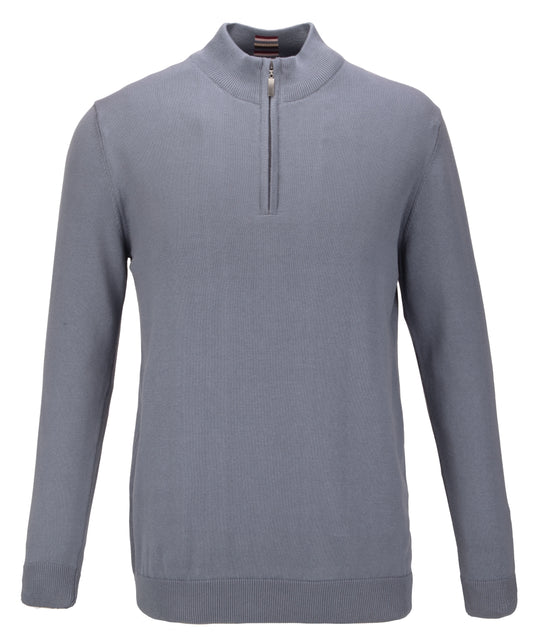 Guide London Steel Pure Cotton 1/2 Zip Pullover