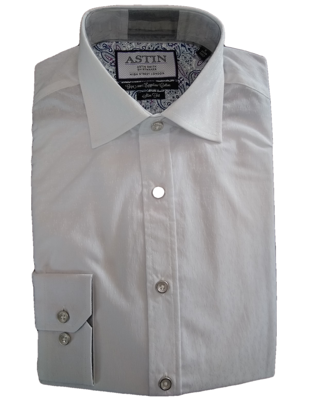 Astin Smith White Jacquard Shirt L245AS