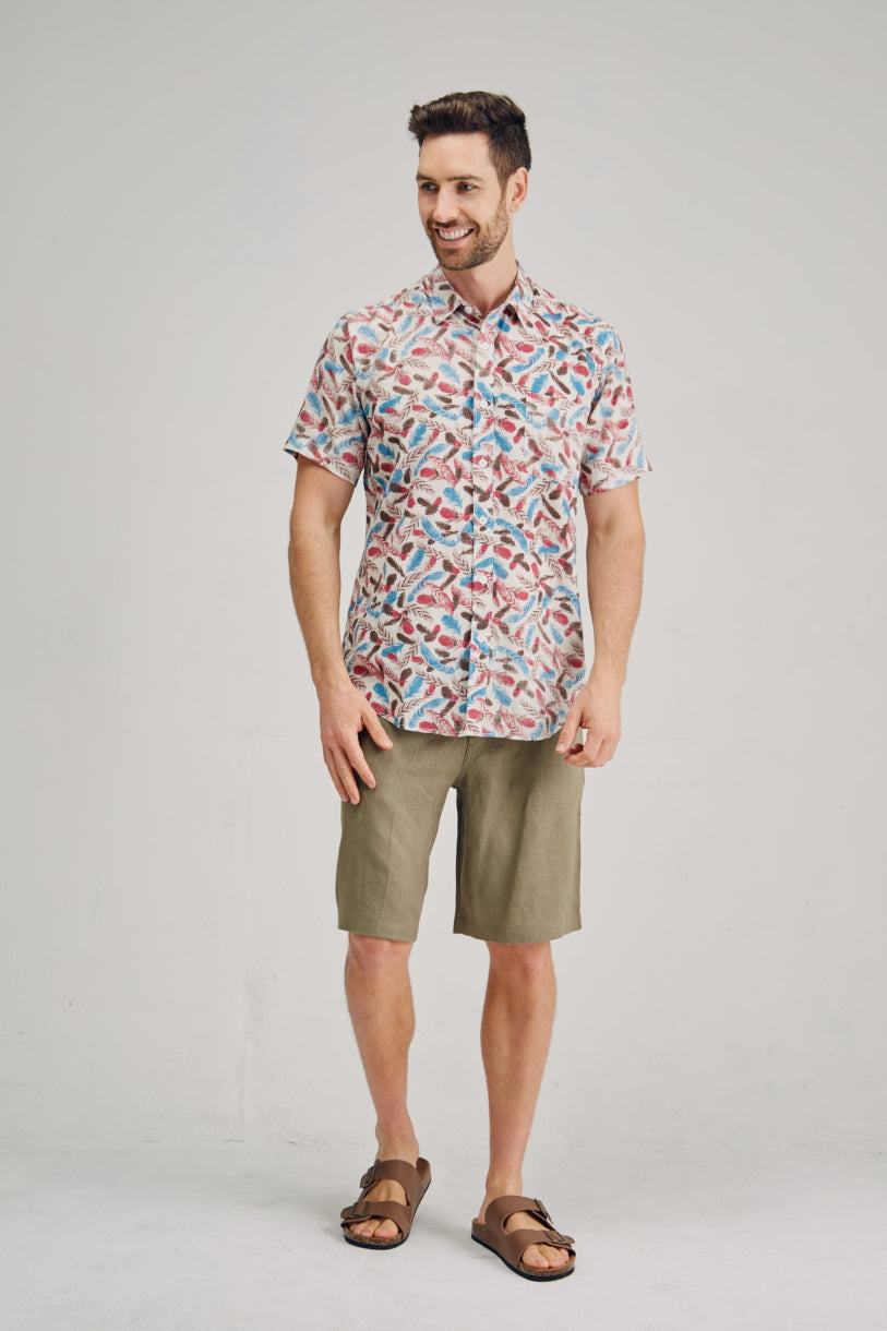 Braintree Feather Print Short Sleeve Shirt