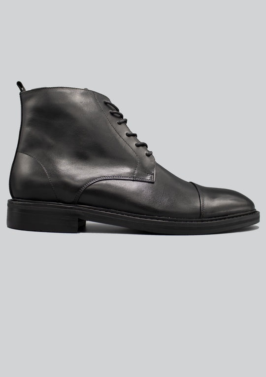 Cutler Monty Black Lace Up Boot