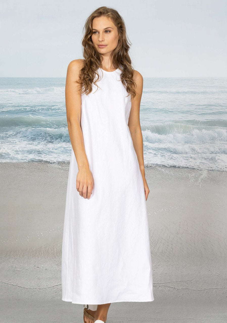 Noble Wilde Cross Over Linen Dress Noble Wilde Cross Over Linen Dress