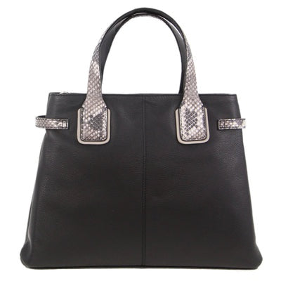 PIERRE CARDIN SNAKE EMBOSSED LEATHER SHOPPER BAG (PC 3421)