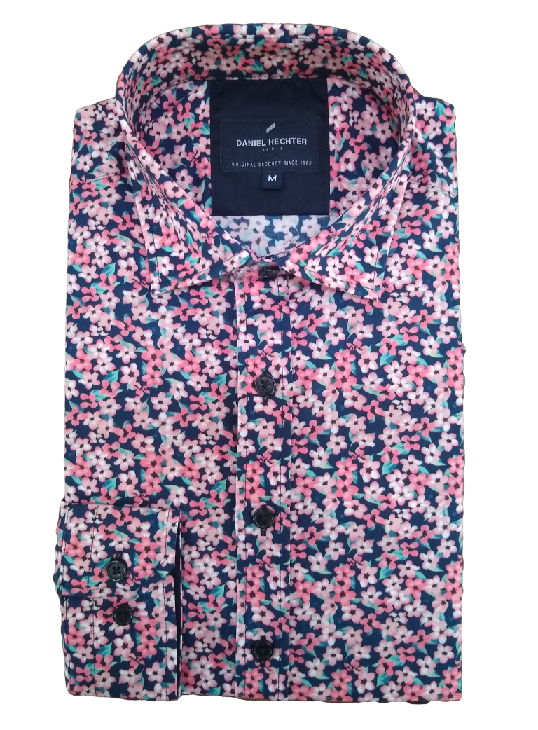 Daniel Hechter Casual Pink Floral Shirt
