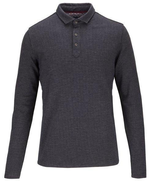 Guide London Navy Houndstooth Polo Style Jumper